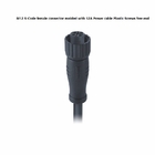 AWG 16 di codice M12 3 Pin Cable di S Unshielded per i codificatori degli azionatori di sensori